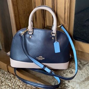 Coach Mini Sierra Navy Satchel